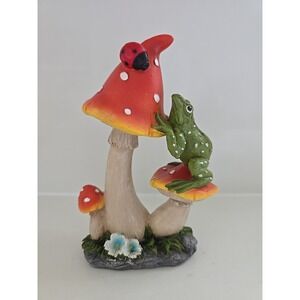 Gerson Company Resin Mushroom Frog Ladybug Figurine New With Tag
